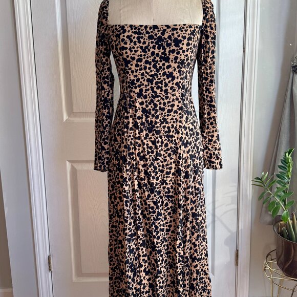 NWOT Reformation Sigmund Dress- Never Worn- Leopard Print - Picture 4 of 15